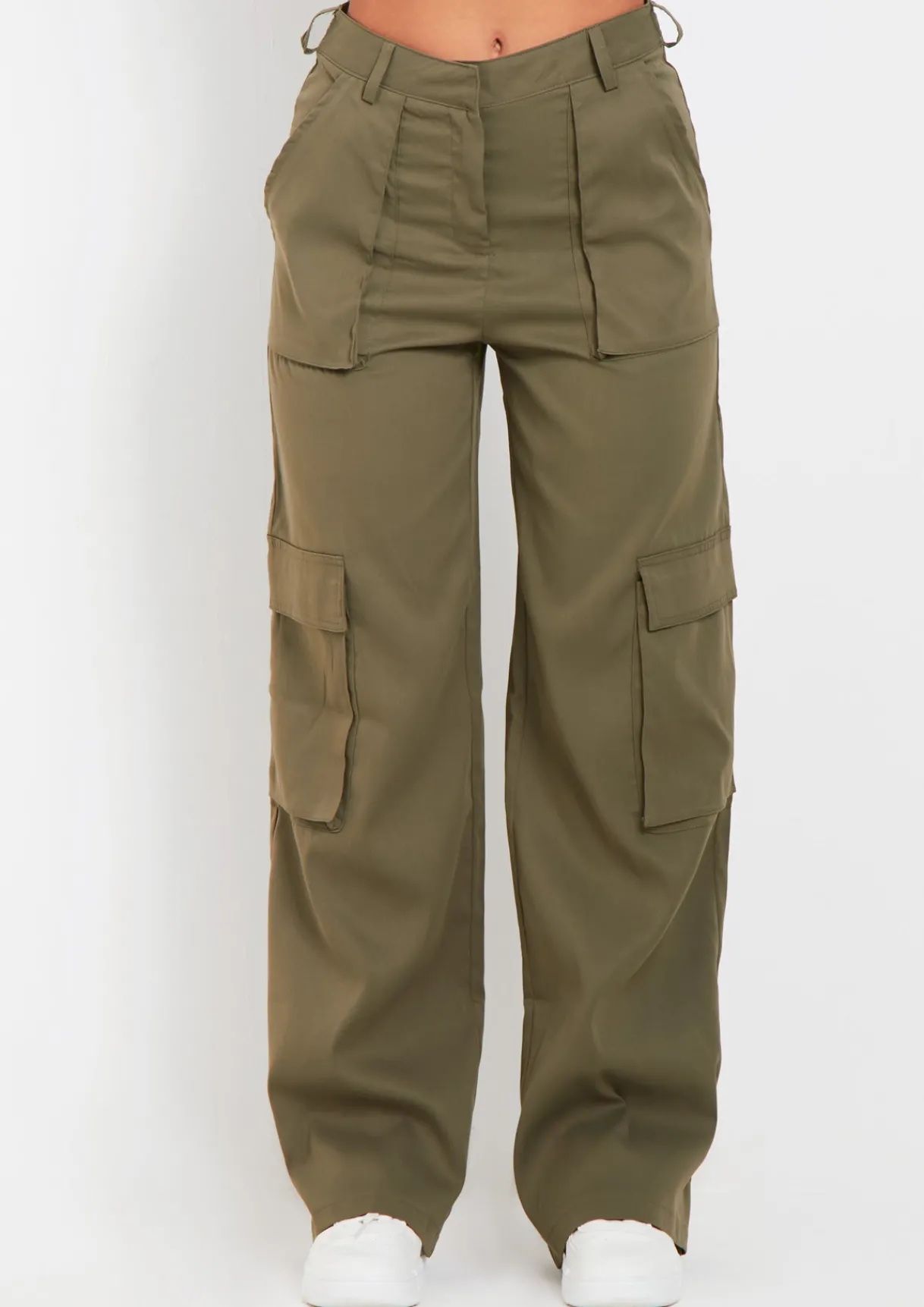 Concert Outfits|Trousers*Missy Empire Ainsley Khaki Pocket Detail Low Rise Cargo Pants