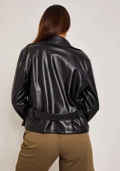 Coats & Jackets*Missy Empire Alix Black Cropped PU Trench Jacket