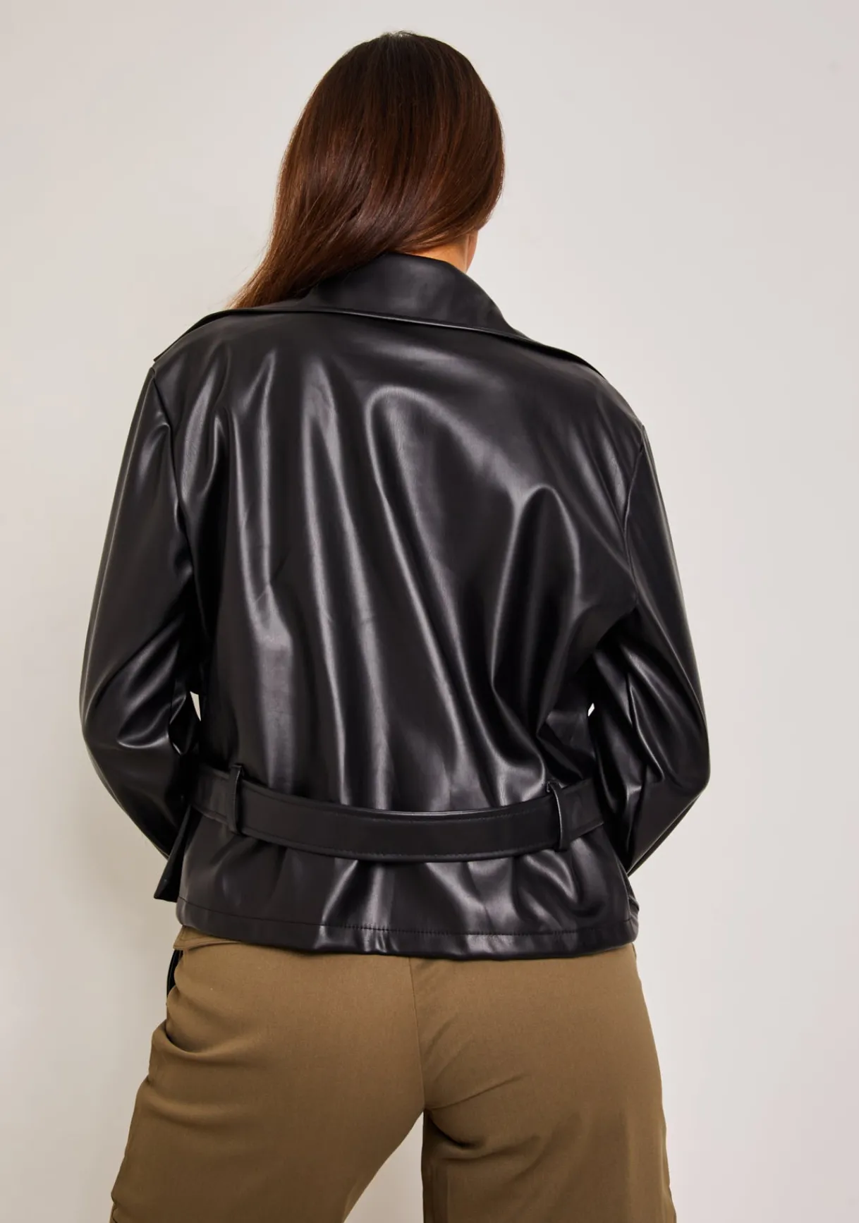 Coats & Jackets*Missy Empire Alix Black Cropped PU Trench Jacket