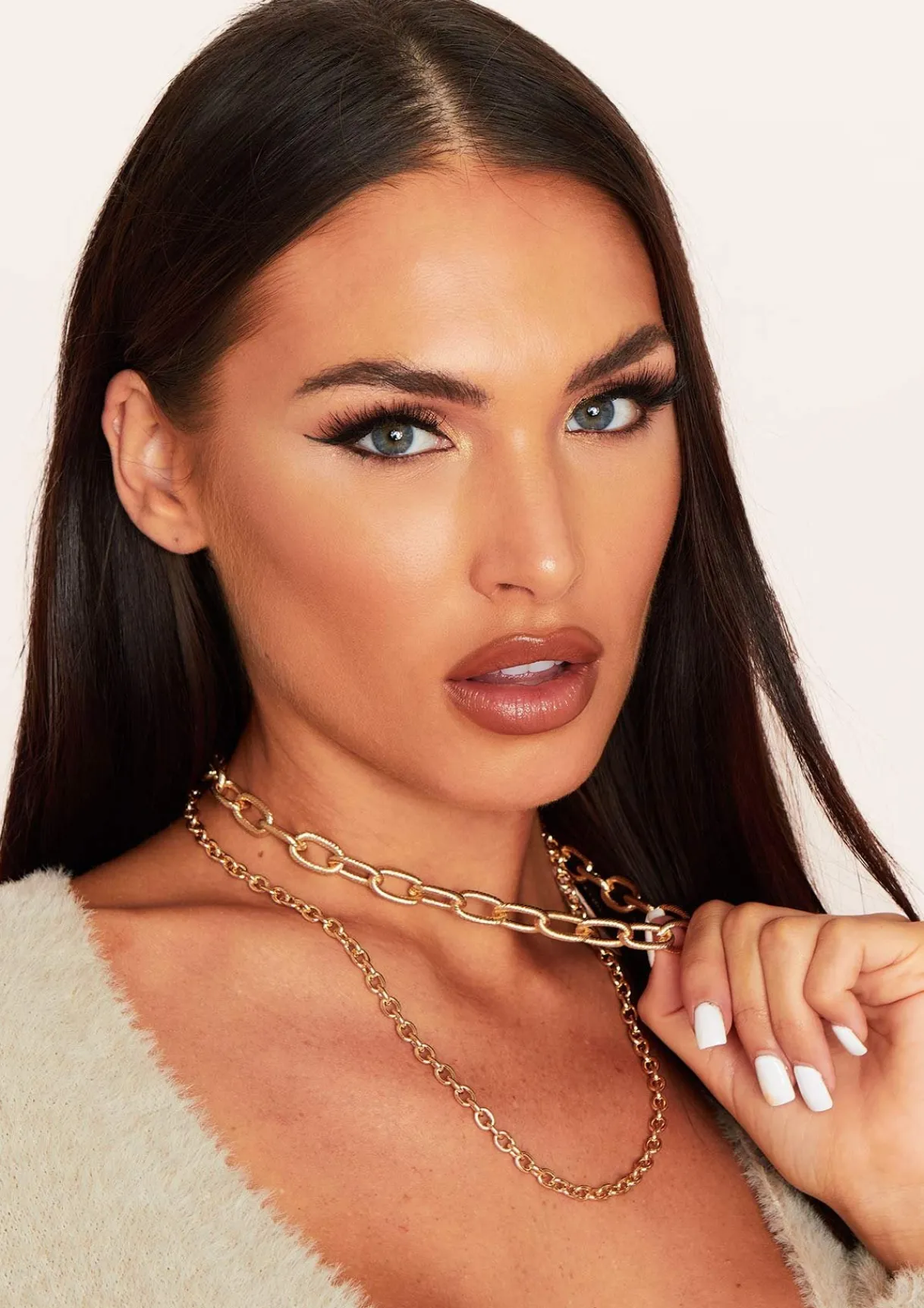 Necklaces|Rave Outfits*Missy Empire Amy Gold Chunky Double Chain Necklace