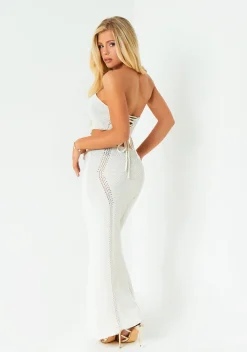 Tops|Co-Ords*Missy Empire Angelica Cream Lace Up Back Knitted Corset Top