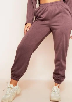 Airport Vibin'|Tracksuits*Missy Empire Anna Seam Detail Joggers Mocha