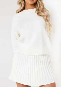 Knitwear|Co-Ords*Missy Empire Annie High Neck Knitted Jumper Cream
