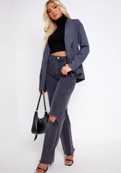 Tops|Knitwear*Missy Empire Avril High Neck Knitted Vest Black