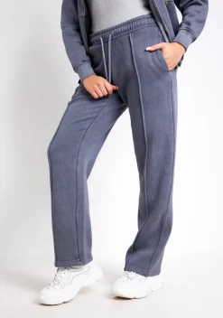 Airport Vibin'|Tracksuits*Missy Empire Bailey Washed Seam Detail Wide Leg Joggers Charcoal