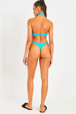 Swimwear|Beachwear*Missy Empire Bernice Thong Bikini Brief Blue