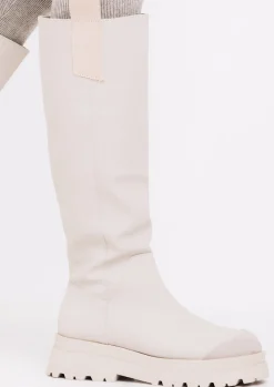 Boots|Rave Outfits*Missy Empire Beth Knee High Wellie Boots Beige