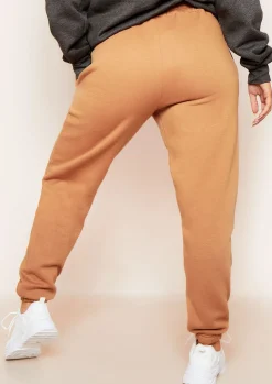 Airport Vibin'|Loungewear*Missy Empire Calis Camel Drawstring Basic Joggers