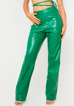 Trousers*Missy Empire Candice Green Pu Trousers
