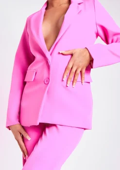 Co-Ords*Missy Empire Carma Pink Tailored Suit Set