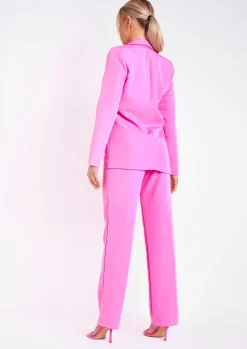 Co-Ords*Missy Empire Carma Pink Tailored Suit Set