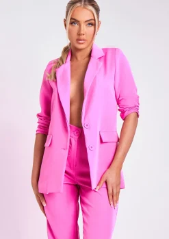 Co-Ords*Missy Empire Carma Pink Tailored Suit Set