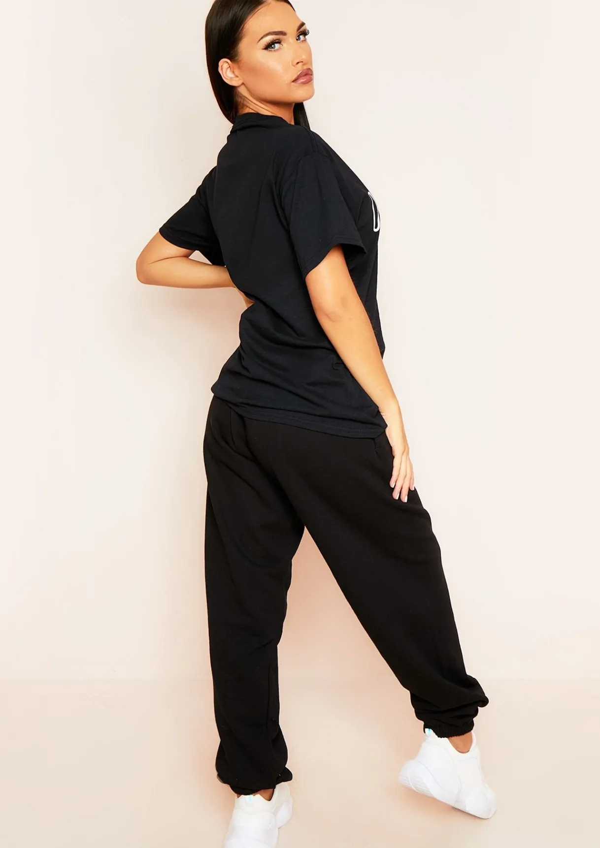Airport Vibin'|Tops*Missy Empire Cassandra Black "Our Heroes" Oversized T-Shirt