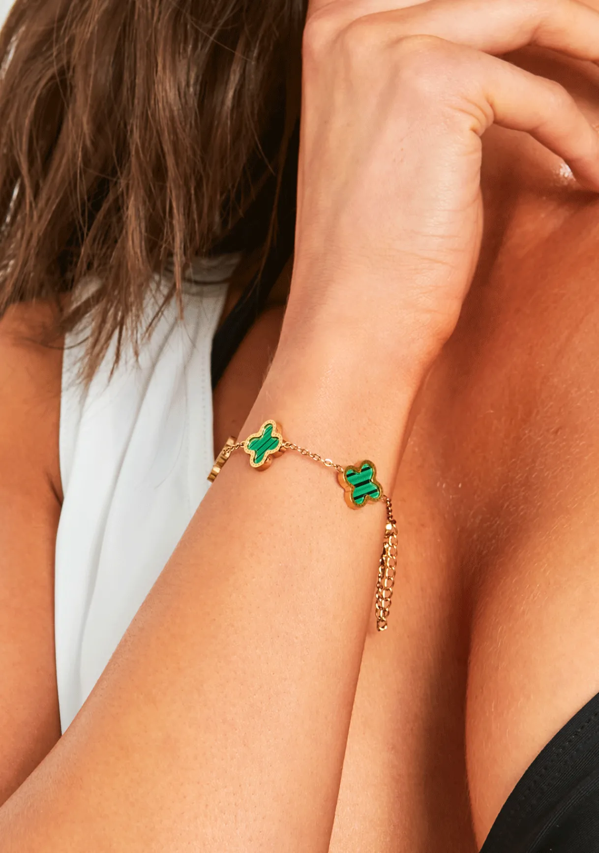 Bracelets*Missy Empire Cassia Flower Detail Bracelet Green