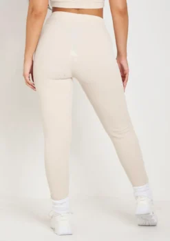 Airport Vibin'|Loungewear*Missy Empire Charli Cream Ribbed Leggings