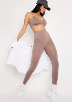 Airport Vibin'|Seamless & Shapewear*Missy Empire Ciara Seamless Shapewear Strappy Bralet Mocha