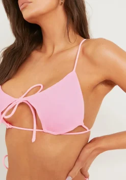 Swimwear|Beachwear*Missy Empire Cindy Pink Multi Strap Bikini Top