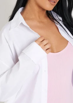 Airport Vibin'|Shirt Dresses*Missy Empire Clara Oversized Shirt White