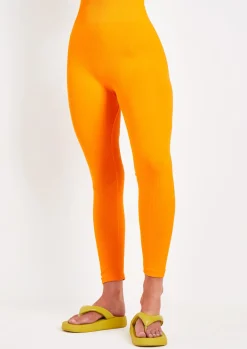 Seamless & Shapewear|Loungewear*Missy Empire Cyndi Seamless Ribbed High Waisted Leggings Orange