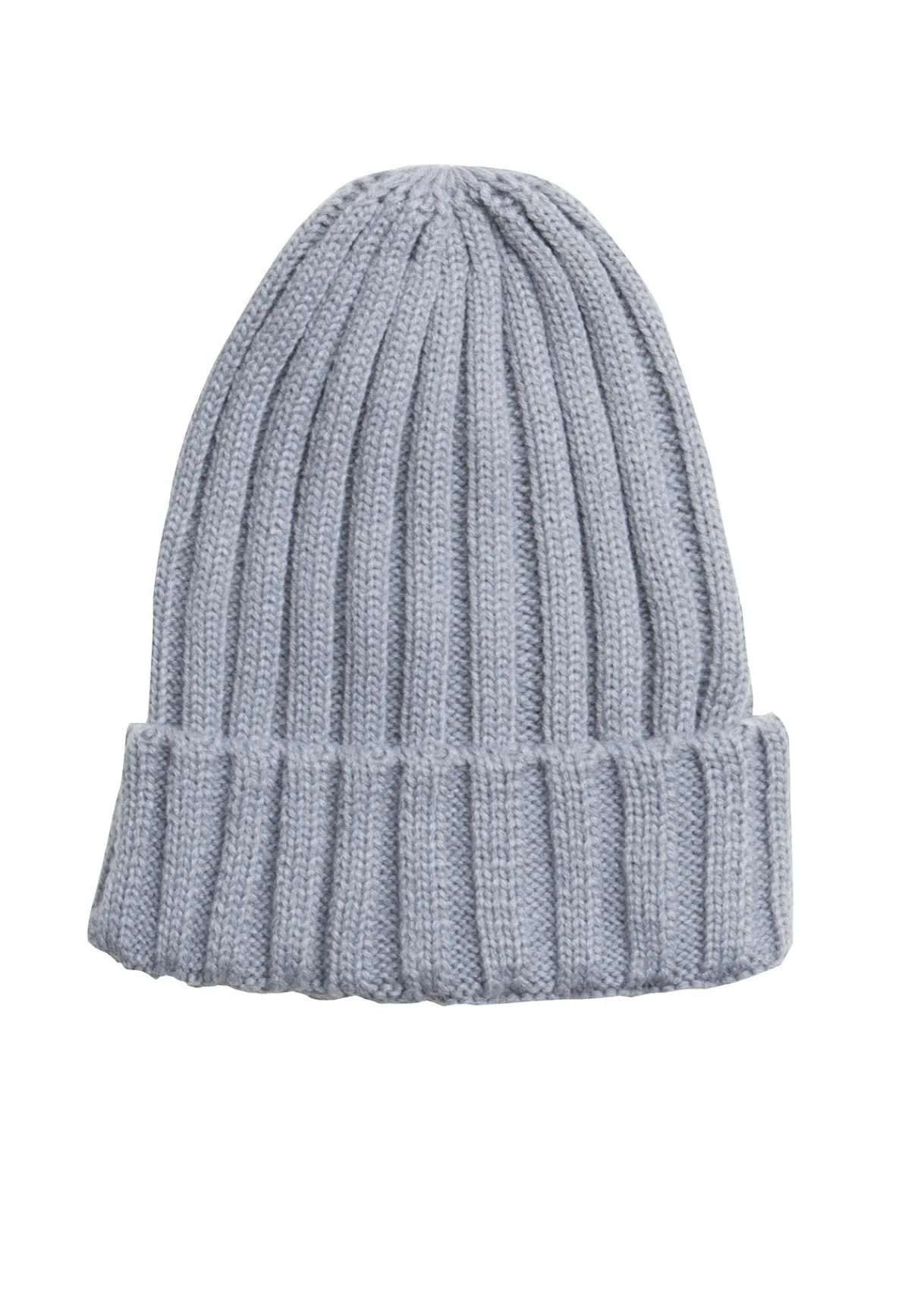 Hats*Missy Empire Danni Grey Plain Ribbed Beanie
