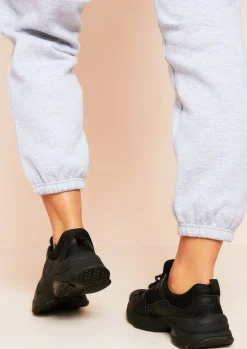 Trainers|Rave Outfits*Missy Empire Durru Chunky Trainers Black