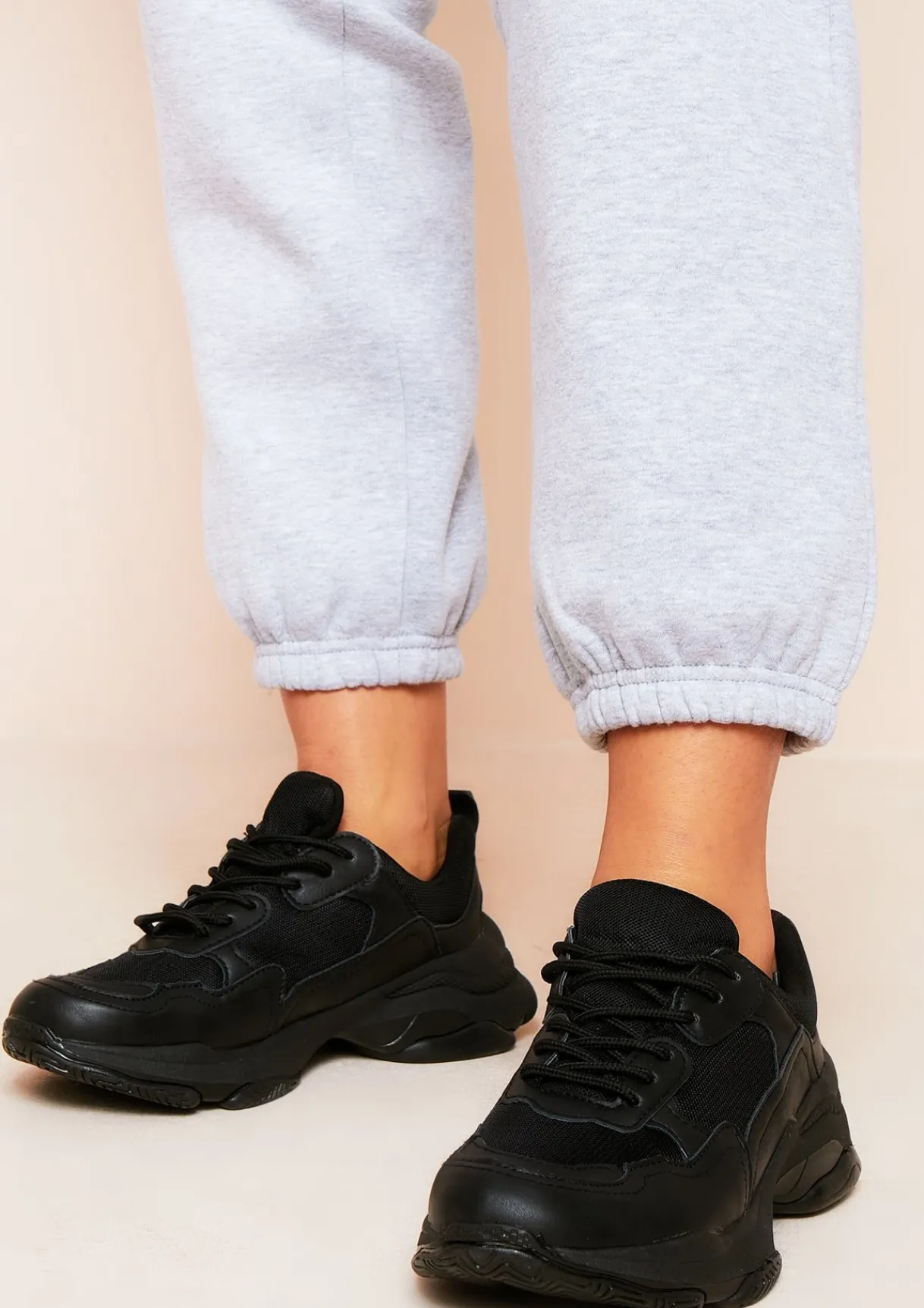 Trainers|Rave Outfits*Missy Empire Durru Chunky Trainers Black
