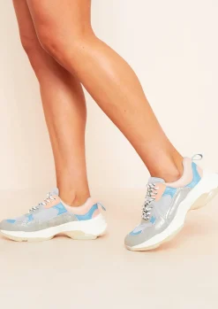 Trainers|Rave Outfits*Missy Empire Durru Chunky Trainers Grey