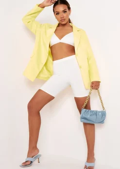 Coats & Jackets|Blazers*Missy Empire Elise Yellow Tailored Oversized Blazer Lemon
