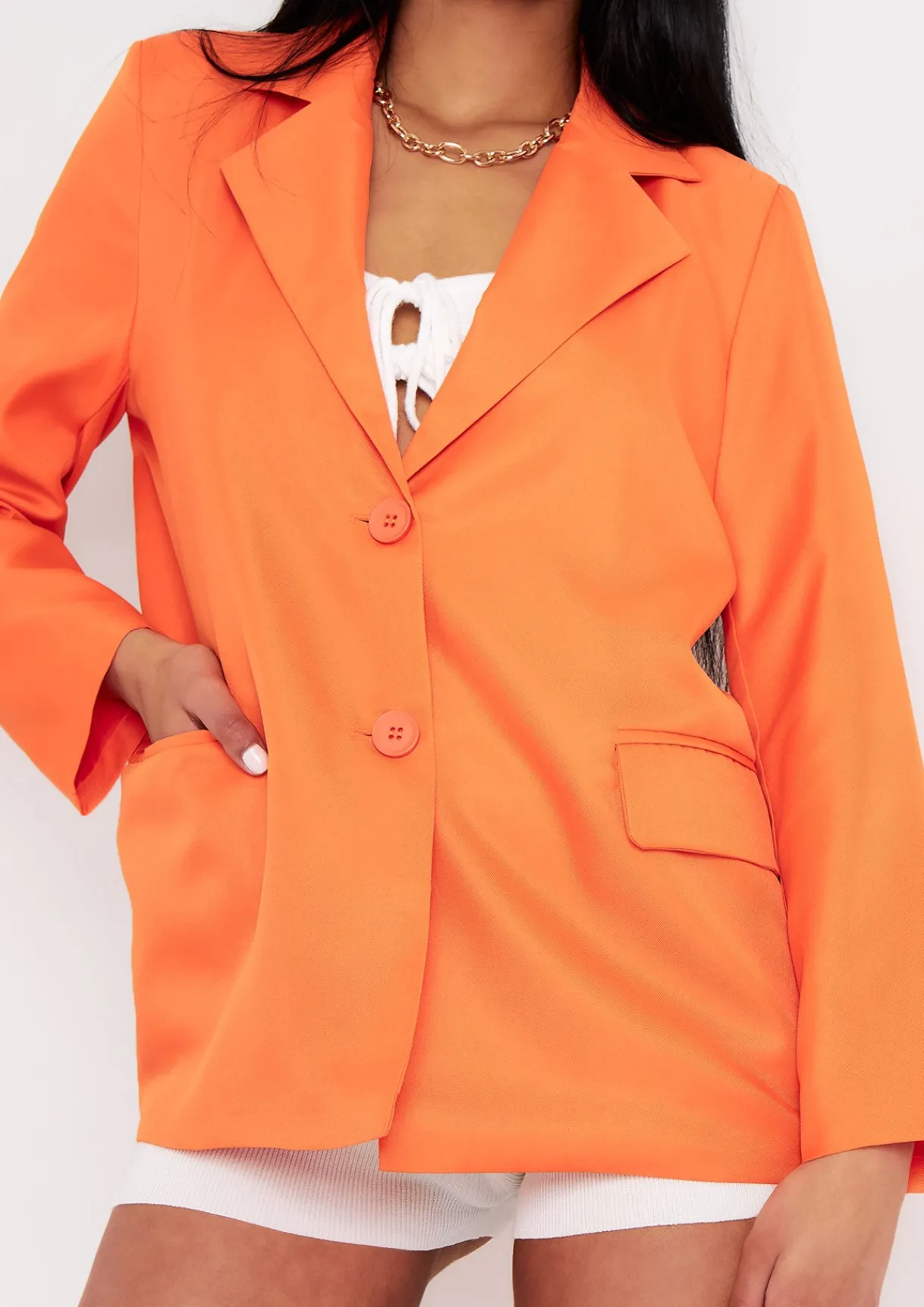 Coats & Jackets|Blazers*Missy Empire Elise Tailored Oversized Blazer Orange