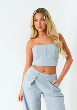 Tops|Co-Ords*Missy Empire Elsie Grey Corset Top Co-ord