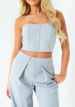 Tops|Co-Ords*Missy Empire Elsie Grey Corset Top Co-ord