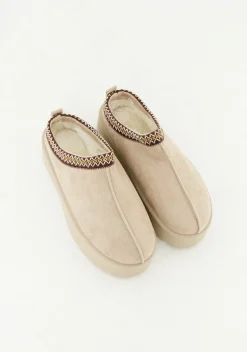 Flats|Boots*Missy Empire Emily Platform Faux Fur Lined Slip On Boots Beige