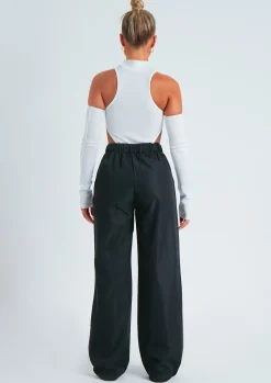 Trousers*Missy Empire Emmy Black High Waisted Wide Leg Trousers