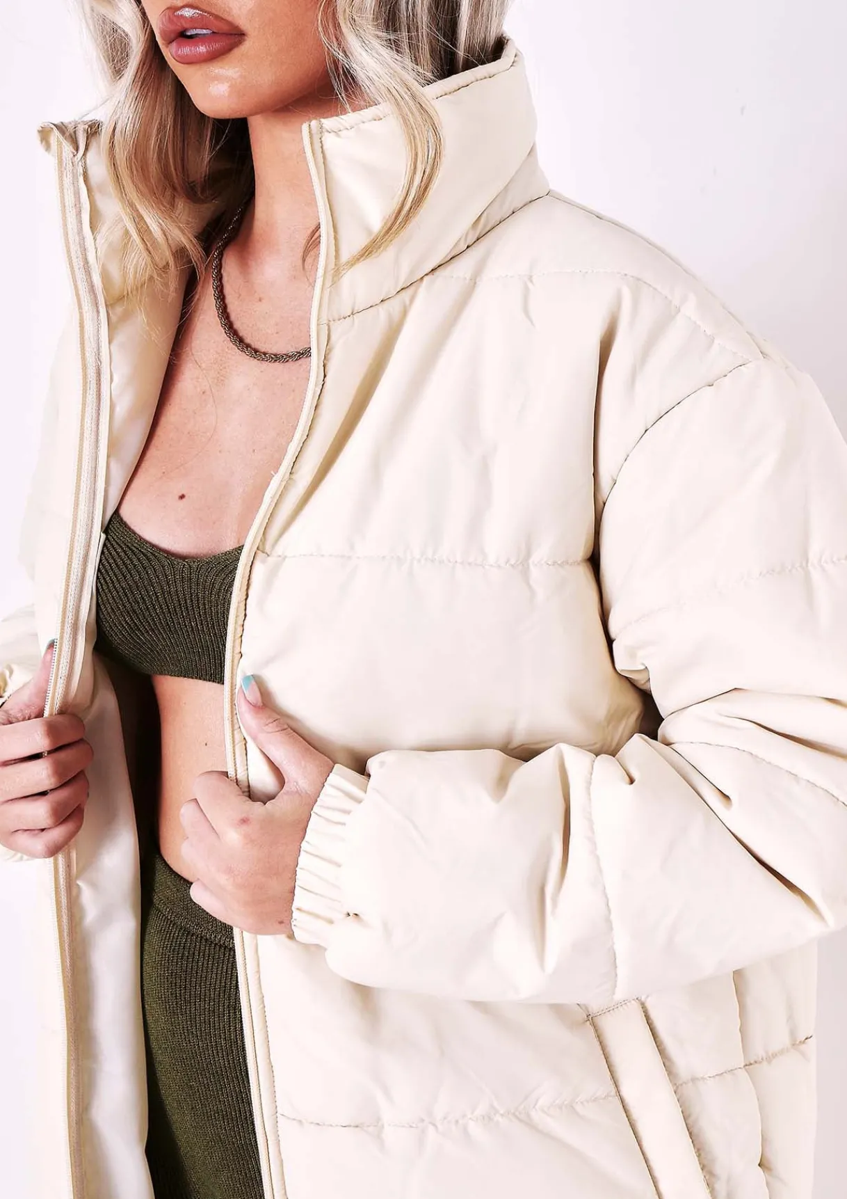 Airport Vibin'|Coats & Jackets*Missy Empire Erin Stone Longline Puffer Coat
