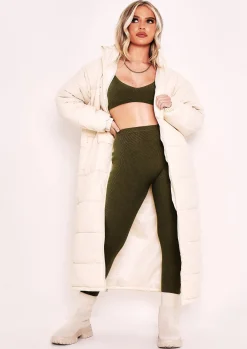 Airport Vibin'|Coats & Jackets*Missy Empire Erin Stone Longline Puffer Coat