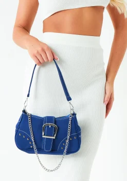 Bags & Purses*Missy Empire Esme Denim Studded Chain Bag With Buckle