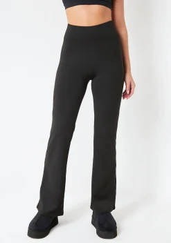 Trousers|Activewear*Missy Empire Felicity Black Flared Yoga Pants