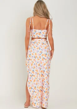 Skirts|Co-Ords*Missy Empire Frankie Floral Printed Wrap Around Maxi Skirt Multicoloured