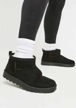 Boots|Airport Vibin'*Missy Empire Gina Ultra Mini Ankle Boots Black