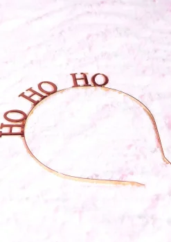Hair Accessories*Missy Empire Ginger Ray Gold Christmas 'Ho Ho Ho' Wire Headband