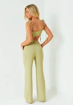 Tops|Co-Ords*Missy Empire Hallie Sage Tie Strap Corset Top