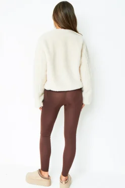 Coats & Jackets*Missy Empire Hannah Cream Borg Fleece Buckle Detail Jacket