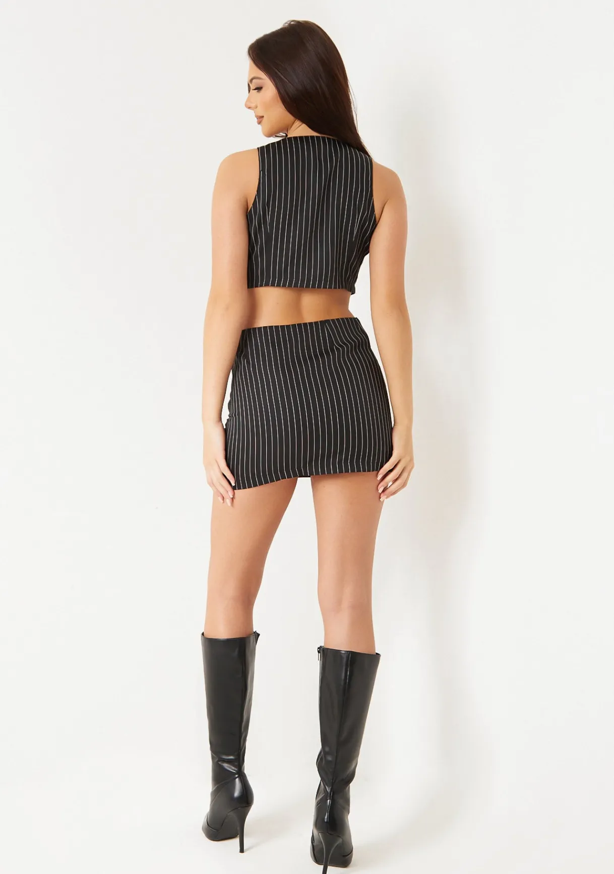 Skirts|Co-Ords*Missy Empire Hazel Black Pinstripe Mini Skirt
