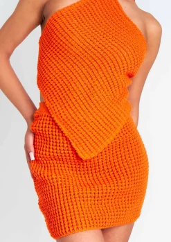 Concert Outfits|Skirts*Missy Empire Immy Knitted Mini Skirt Orange