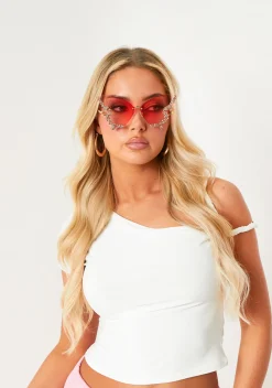 Sunglasses*Missy Empire Imogen Pink Butterfly Sunglasses