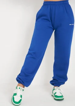Airport Vibin'|Tracksuits*Missy Empire Jianna Cobalt Embroidered Cuffed Joggers Blue