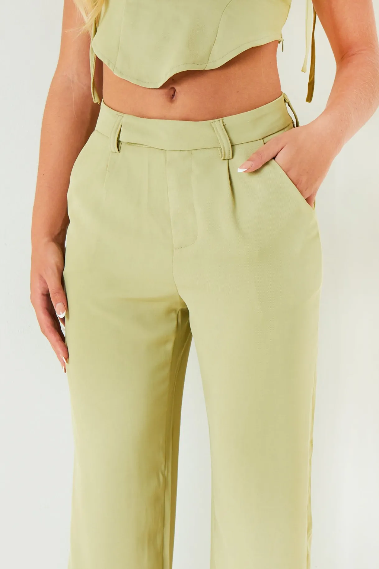 Trousers|Co-Ords*Missy Empire Josie Sage Straight Leg Trousers