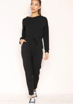 Loungewear|Co-Ords*Missy Empire Julie Jumper Loungewear Set Black