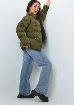 Coats & Jackets*Missy Empire Karly Khaki Puffer Coat