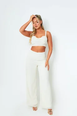 Trousers|Co-Ords*Missy Empire Katie Lemon Casual Wide Leg Trousers